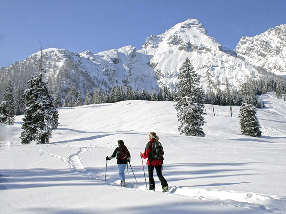 Skitourengeher im Tiefschnee