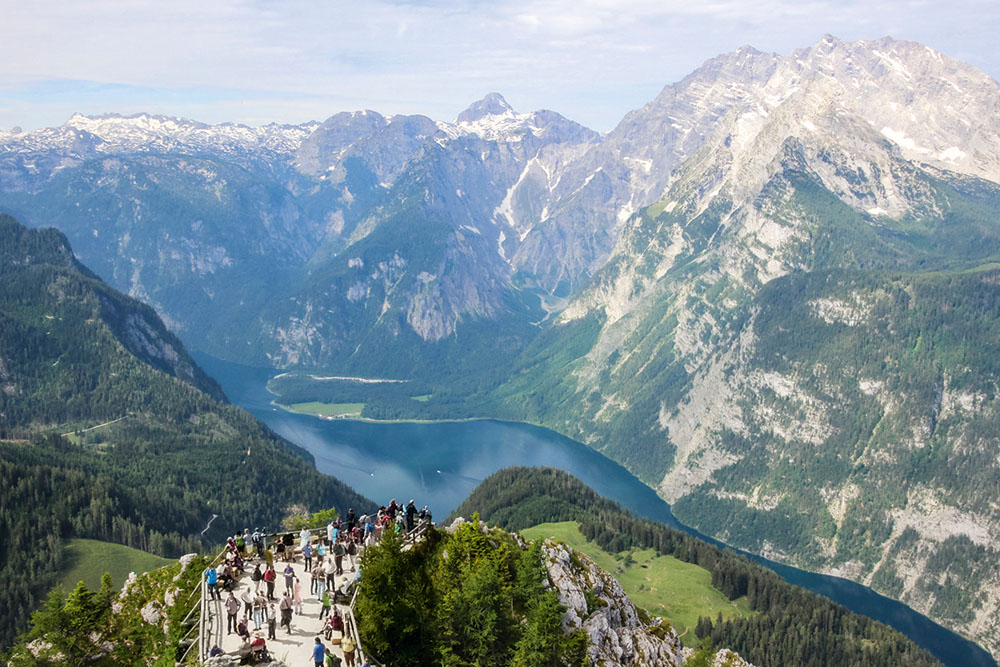 Vergleichsaufnahme - Blick vom Jenner auf den Königsseee und St. Bartholomä